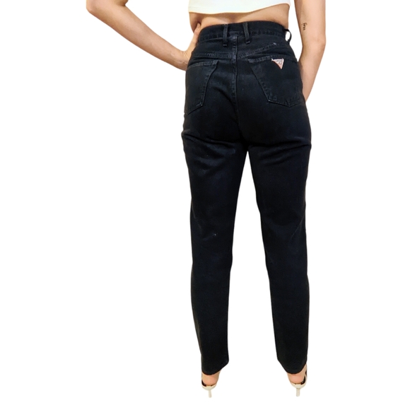 Vintage Guess Navy High Rise Tapered Ankle Jeans - 29 - Picture 4 of 12